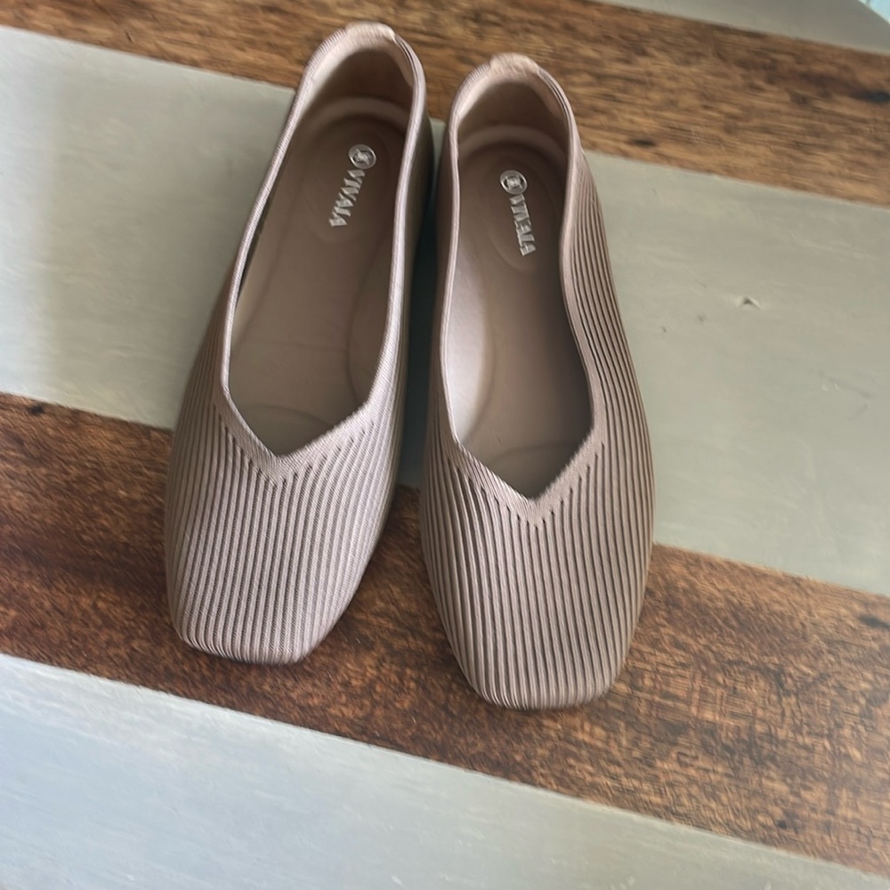 VIVAIA Margot 2.0 Square Toe V-Cut Flats - Espresso